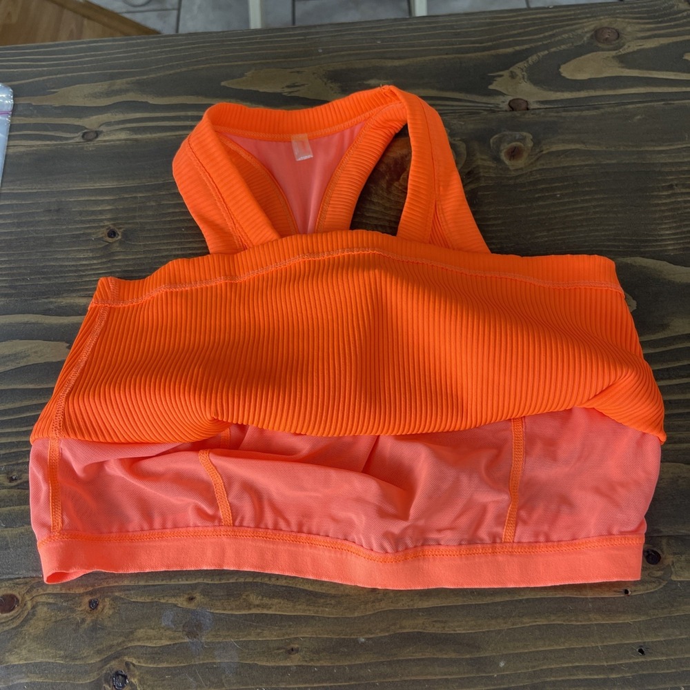 Free People Neon Orange Ribbed Cropped Tank - Picture 10 of 10